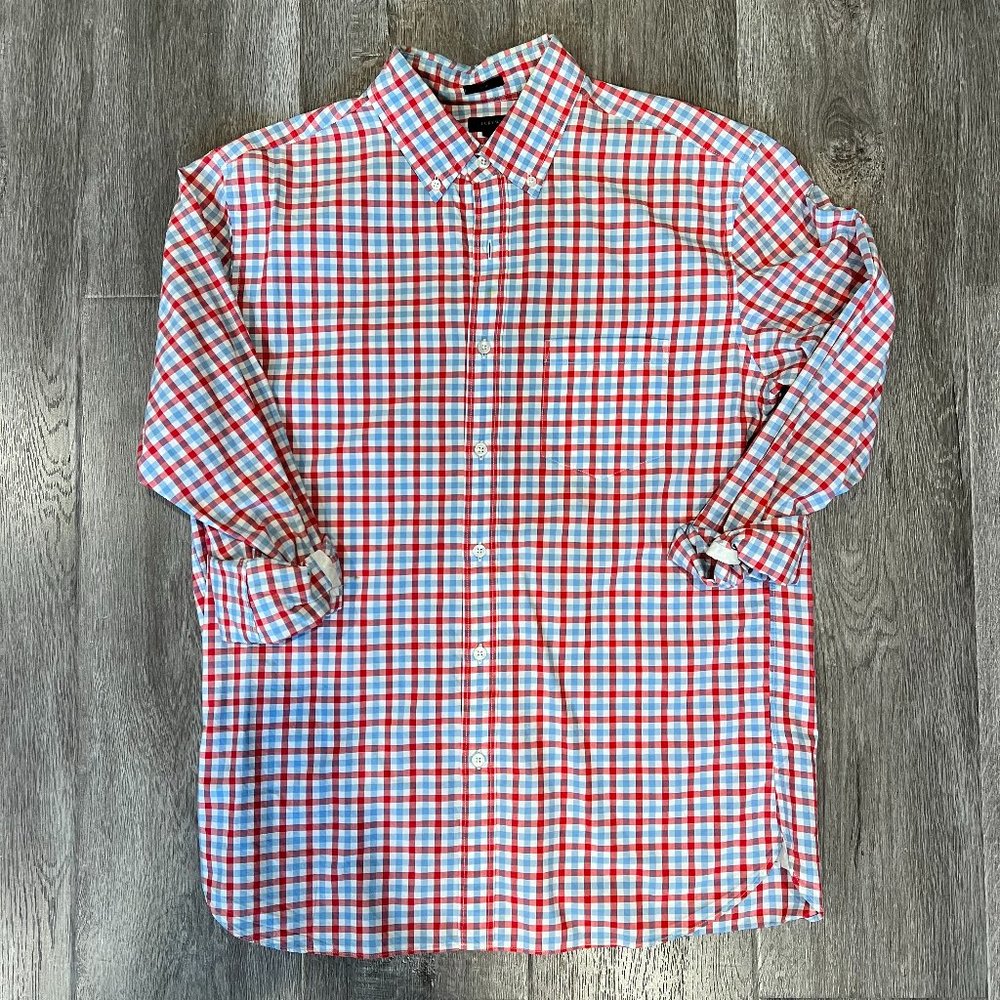 JCrew - Red & Blue Checkered Dress Shirt